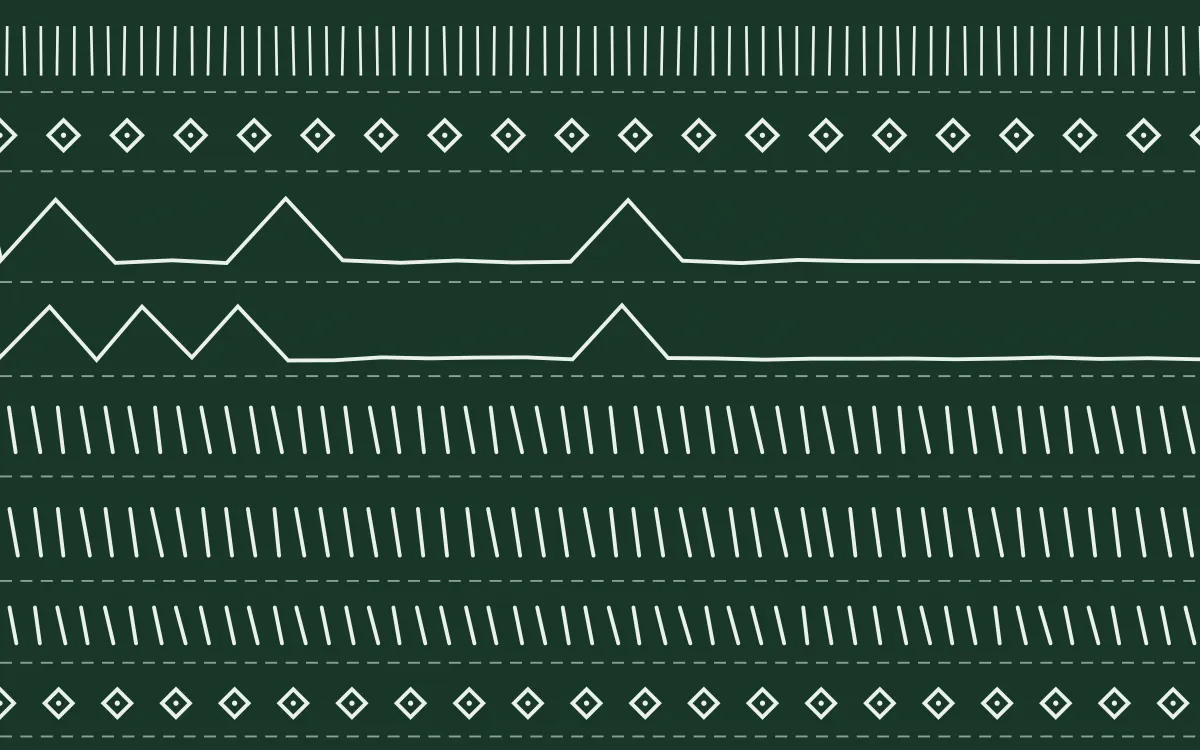 Alhambra Jade Mudcloth — dark green and white mudcloth background