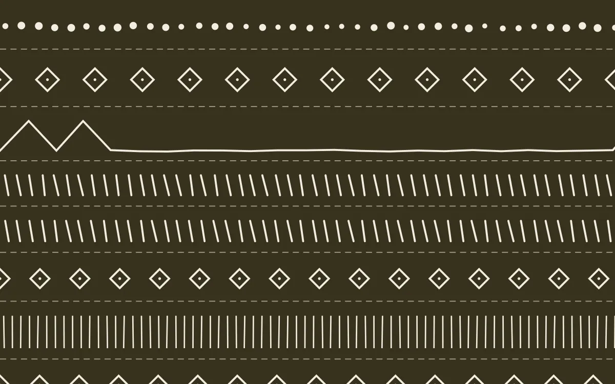 Bali Temple Mudcloth — dark brown and beige mudcloth background
