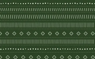 Bamboo Mist Mudcloth — dark green and white mudcloth background