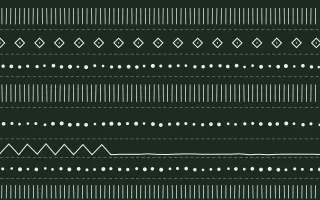 Bavarian Forest Mudcloth — dark green and white mudcloth background