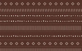 Budapest Rose Mudcloth — dark brown and white mudcloth background