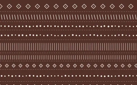 Budapest Rose Mudcloth — dark brown and white mudcloth background