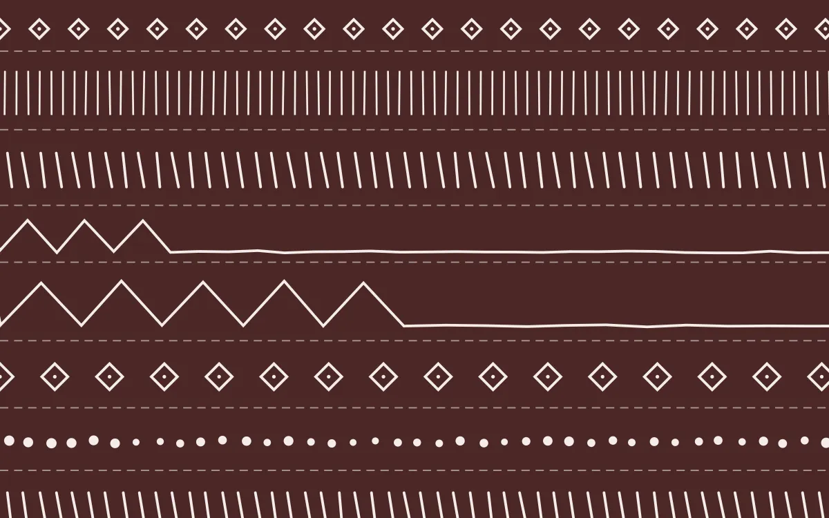 Cape Protea Mudcloth — dark red and white mudcloth background