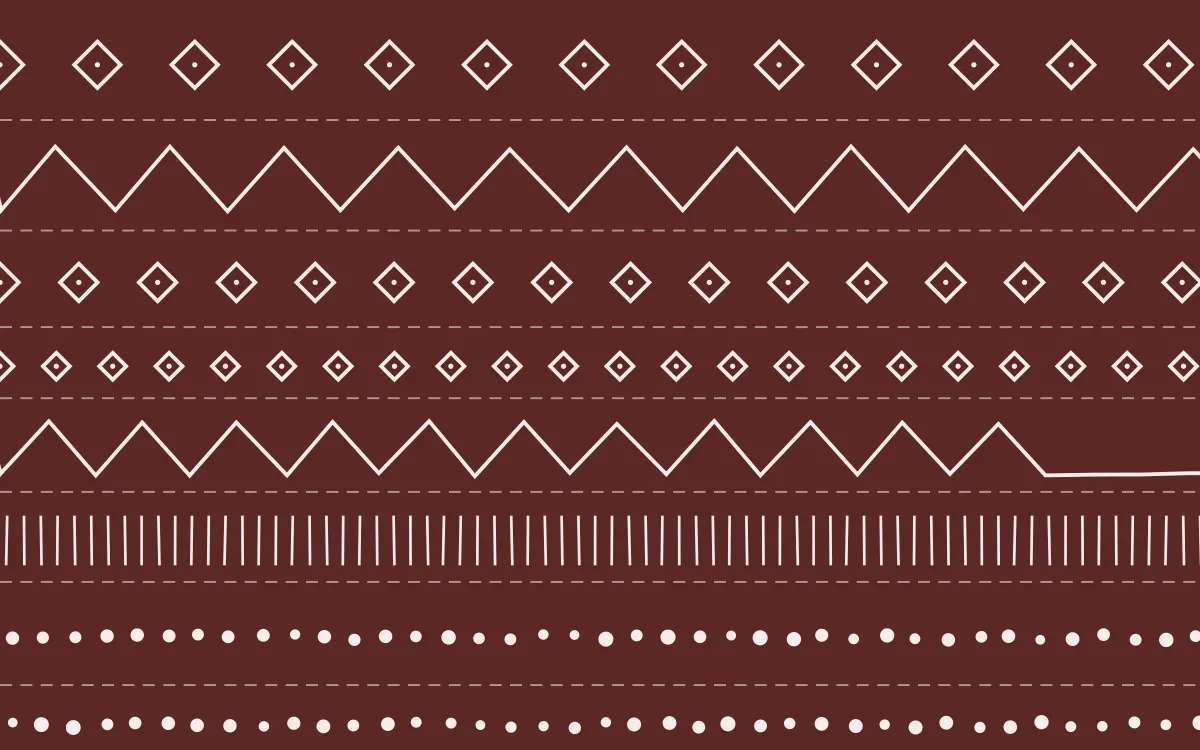 Damascus Rose Mudcloth — dark red and white mudcloth background