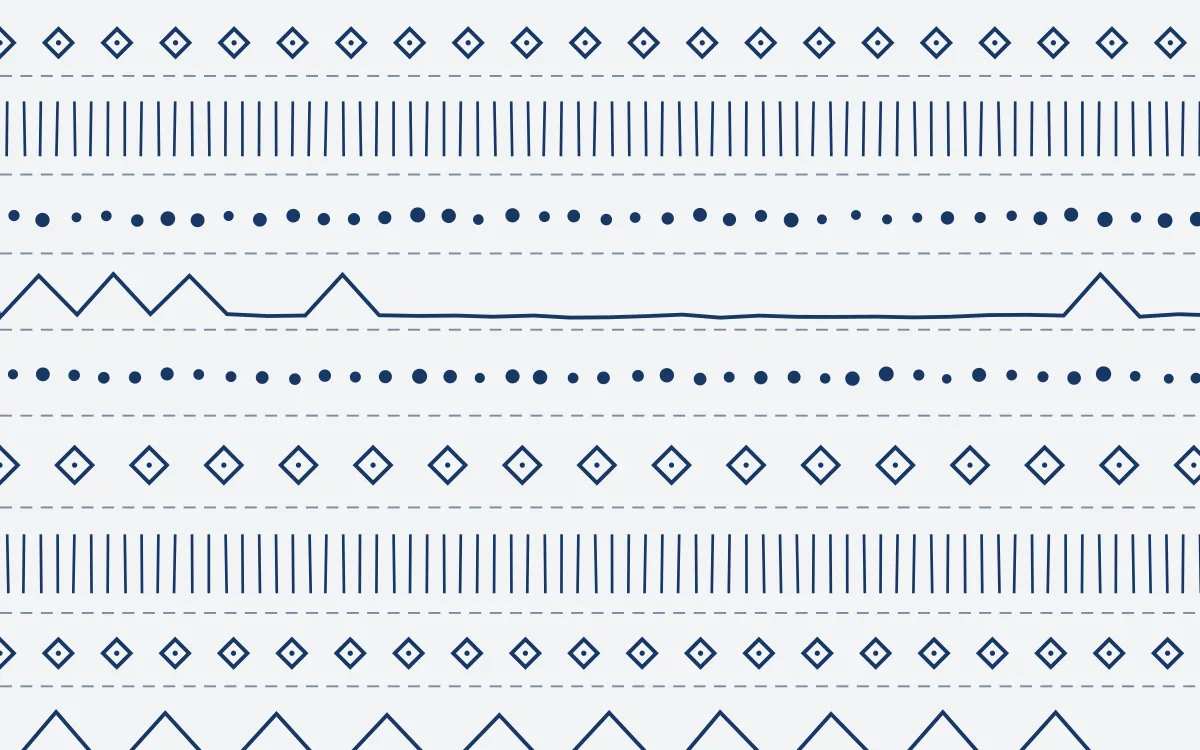 Delft Blue Ecru Mudcloth — light white and blue mudcloth background