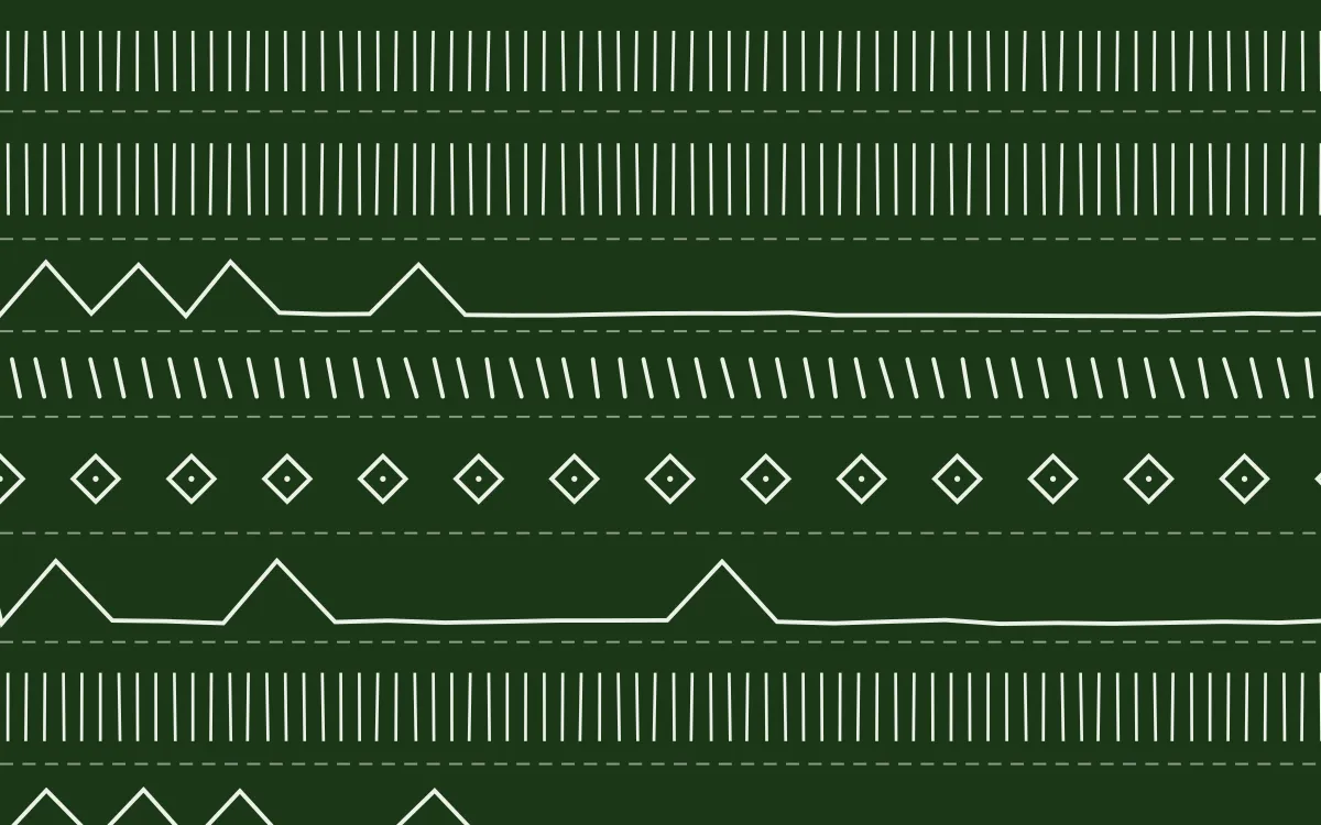 Emerald Isle Mudcloth — dark green and white mudcloth background