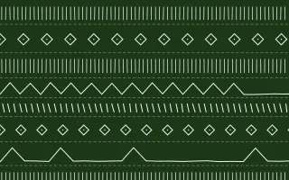 Emerald Isle Mudcloth — dark green and white mudcloth background