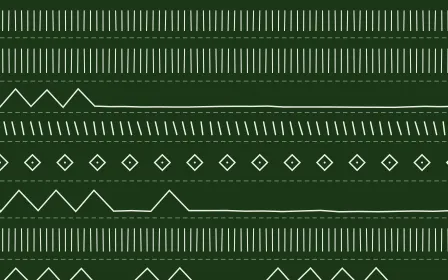 Emerald Isle Mudcloth — dark green and white mudcloth background