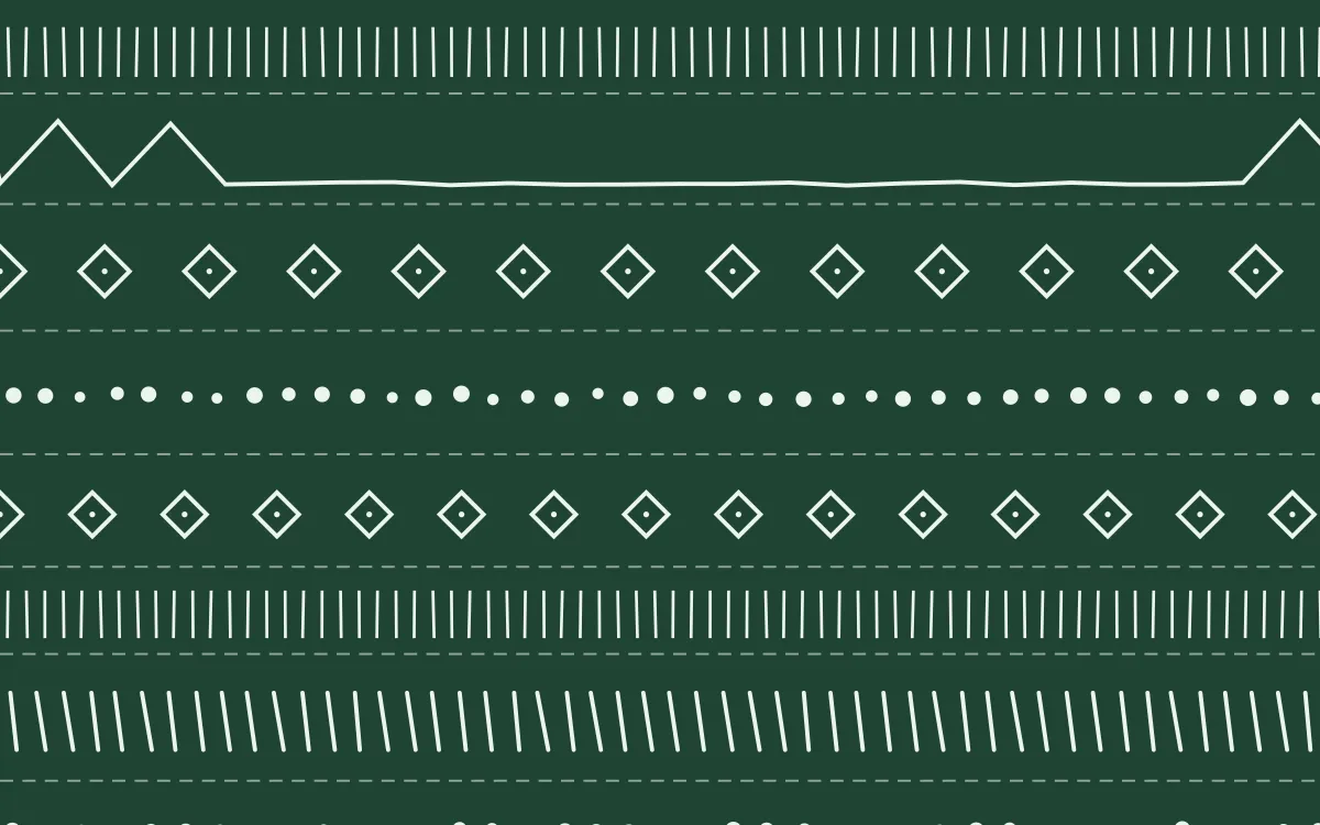 Havana Mint Mudcloth — dark green and white mudcloth background