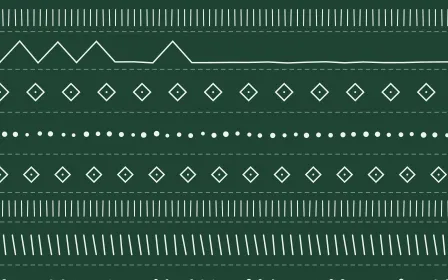 Havana Mint Mudcloth — dark green and white mudcloth background