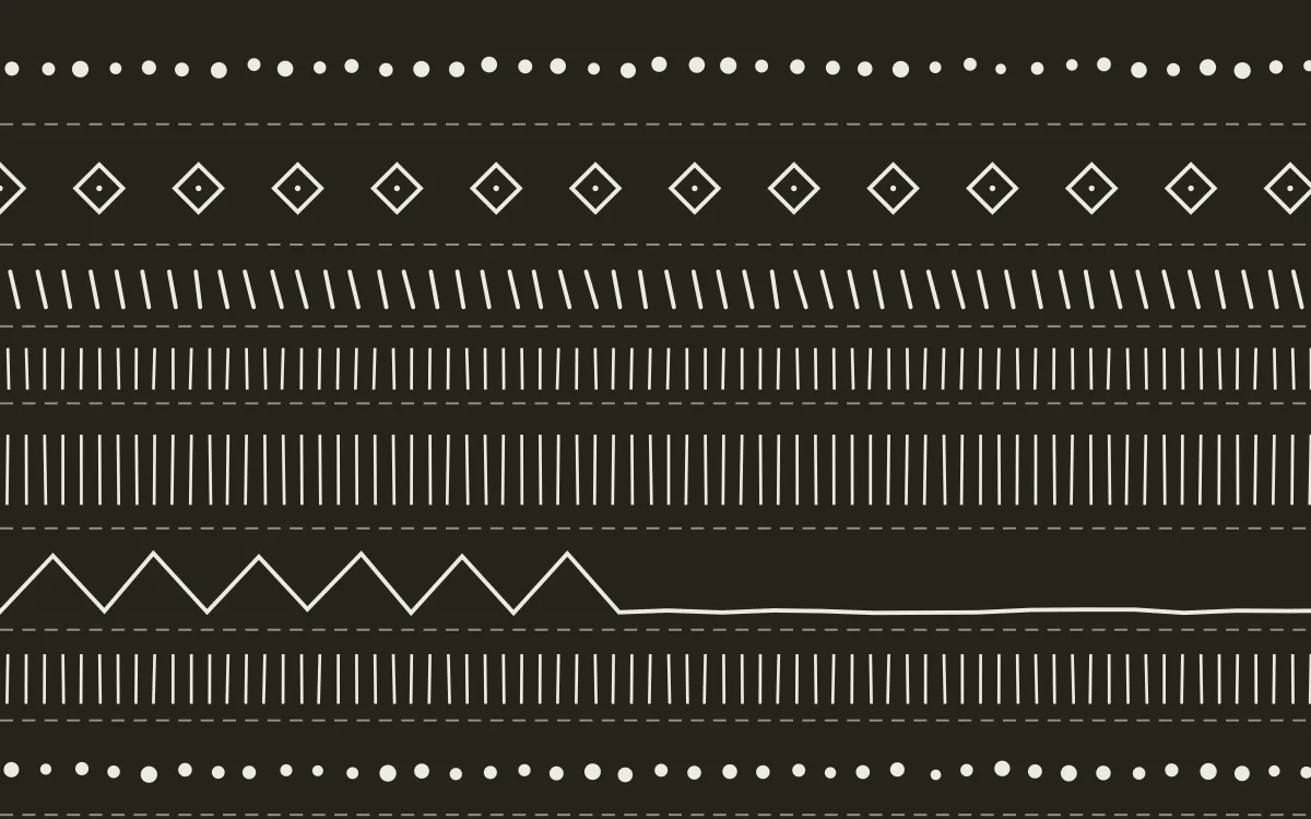 Highland Peat Mudcloth — dark grey and white mudcloth background