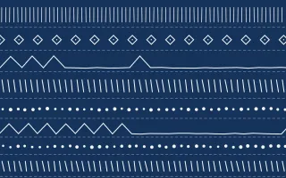 Iznik Blue Mudcloth — dark blue and white mudcloth background