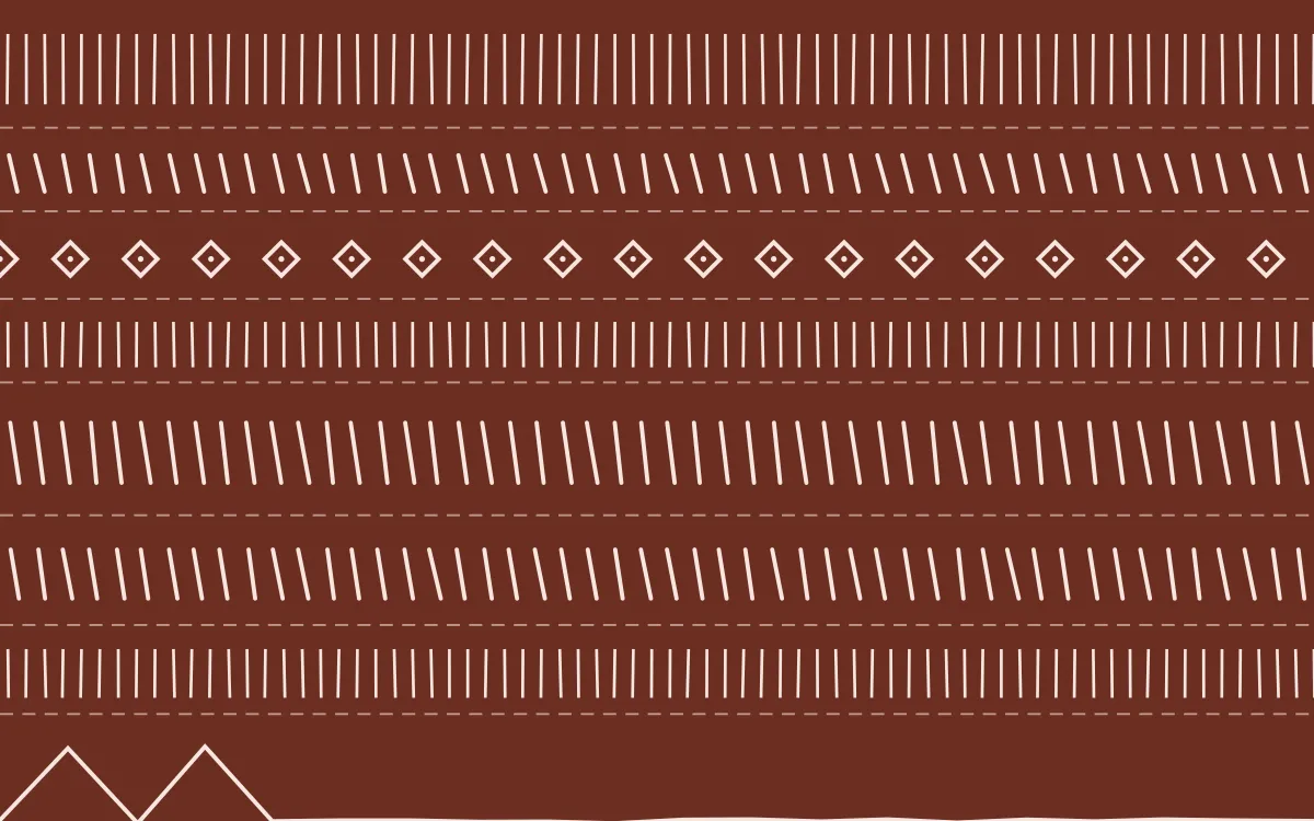 Jaipur Rose Mudcloth — dark brown and orange mudcloth background