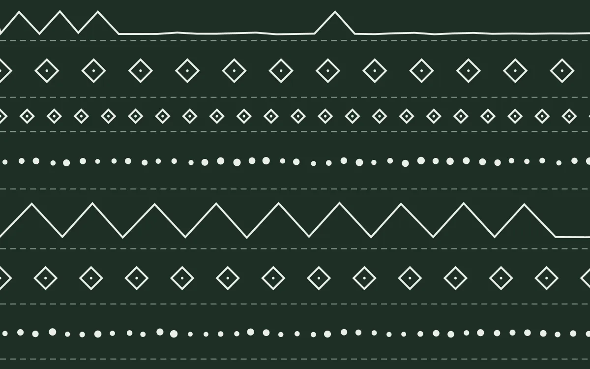 Kiwi Fern Mudcloth — dark green and white mudcloth background