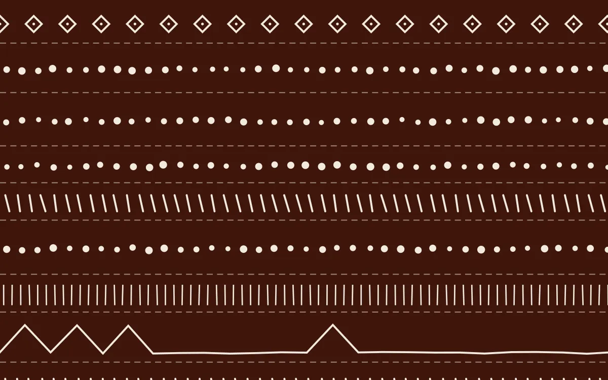 Lagos Wax Mudcloth — dark brown and beige mudcloth background