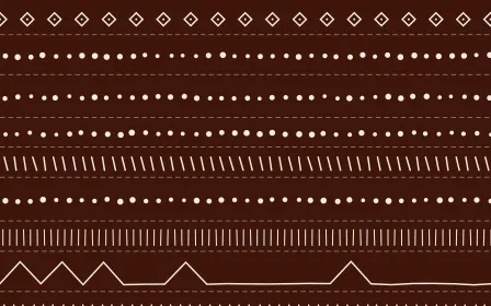 Lagos Wax Mudcloth — dark brown and beige mudcloth background