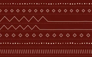 Lantern Festival Mudcloth — dark red and orange mudcloth background