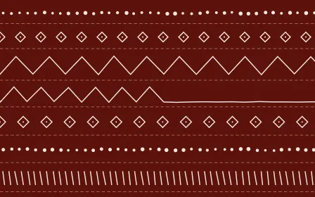 Lantern Festival Mudcloth — dark red and orange mudcloth background