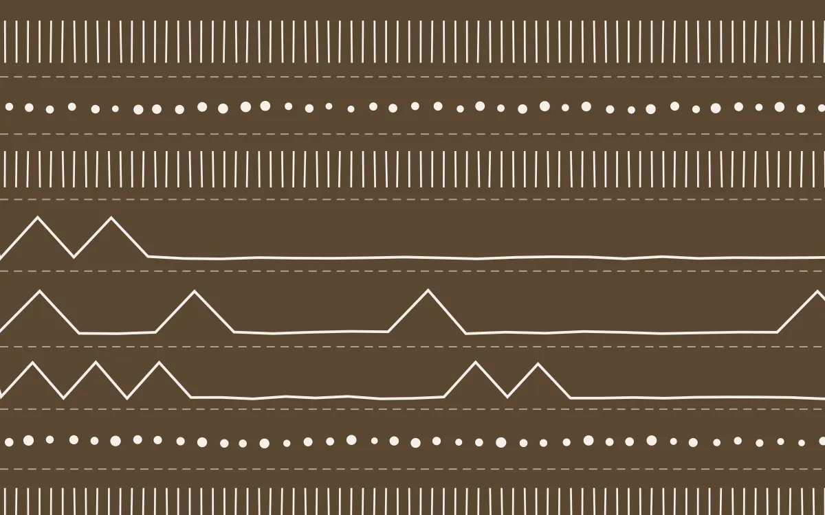 Manila Shell Mudcloth — dark brown and white mudcloth background
