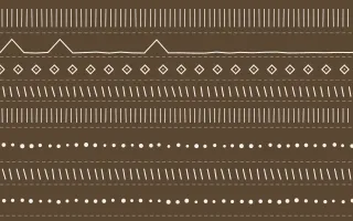 Manila Shell Mudcloth — dark brown and white mudcloth background