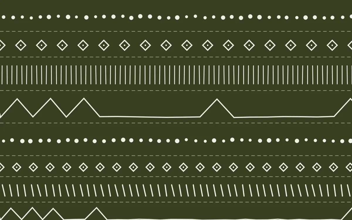 Matcha House Mudcloth — dark green and white mudcloth background