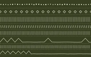 Matcha House Mudcloth — dark green and white mudcloth background