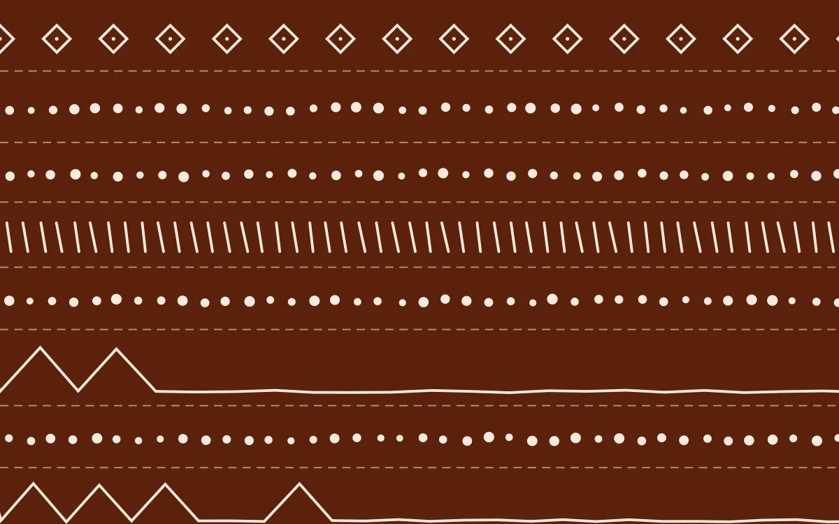 Momiji Maple Mudcloth — dark brown and beige mudcloth background