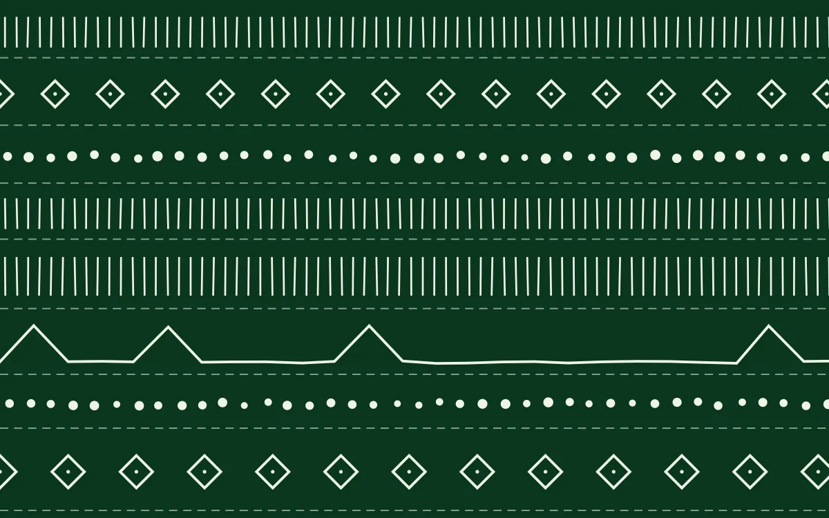 Rio Carnival Mudcloth — dark green mudcloth background