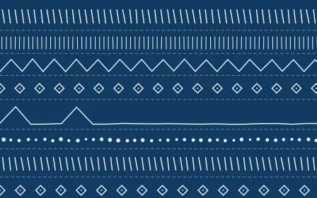 Côte d'Azur Mudcloth — dark blue and white mudcloth background
