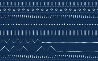 Talavera Puebla Mudcloth — dark blue and white mudcloth background