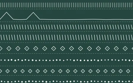 Winter Palace Mudcloth — dark teal and white mudcloth background