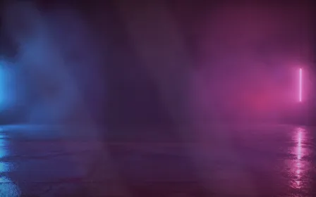 Neon Editorial — dark blue, purple and pink neon background
