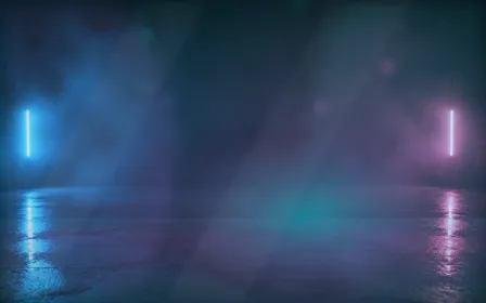 Neon Gallery Light — dark blue, purple and teal neon background