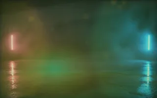 Neon Golden Hour — dark black, gold and green neon background