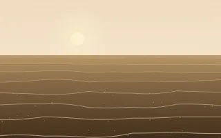 Morning Gulf III — colourful beige, orange and brown ocean background, variation III