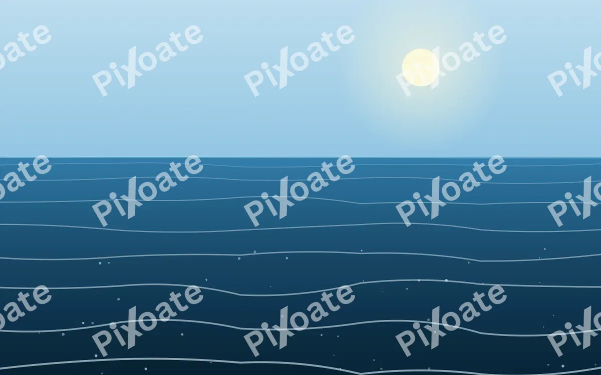 Open Water Noon — colourful blue ocean background