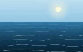 Open Water Noon — colourful blue ocean background