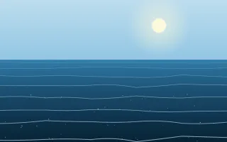 Open Water Noon III — colourful blue ocean background, variation III