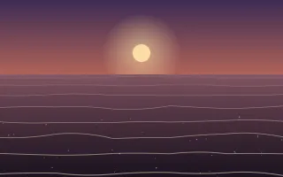 Sunset Sea — dark purple and pink ocean background
