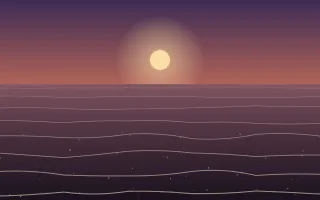 Sunset Sea III Sunset Sea III — dark purple and pink ocean background, variation III