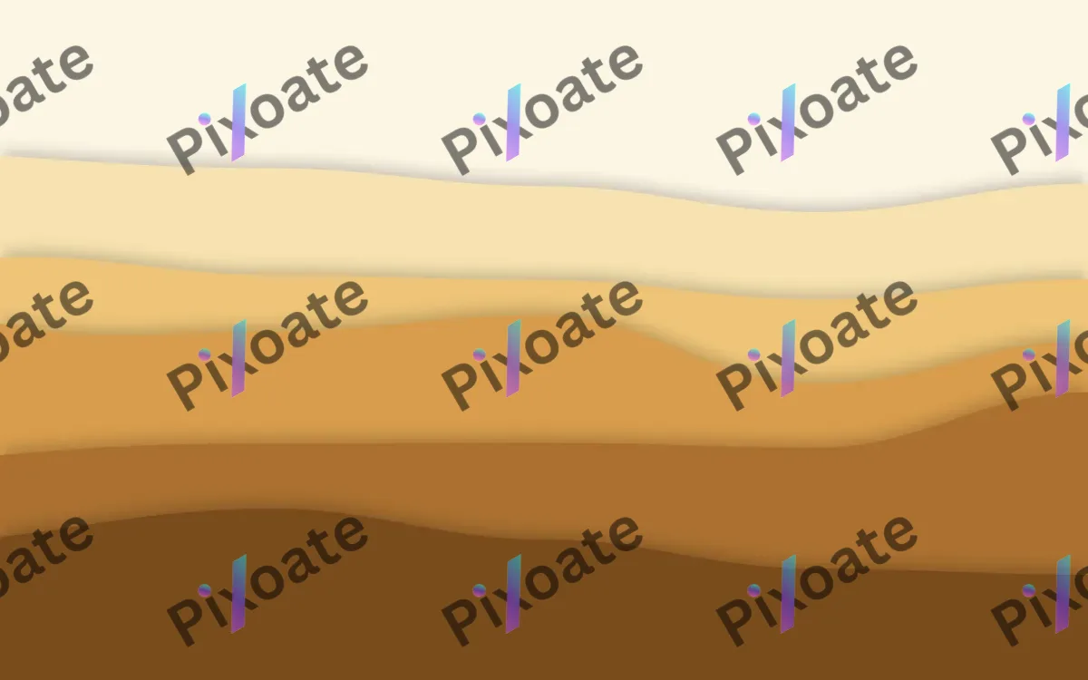Amber Mesa Layers — light beige, orange and brown papercut background