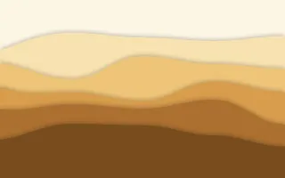 Amber Mesa Layers III — light beige, orange and brown papercut background, variation III