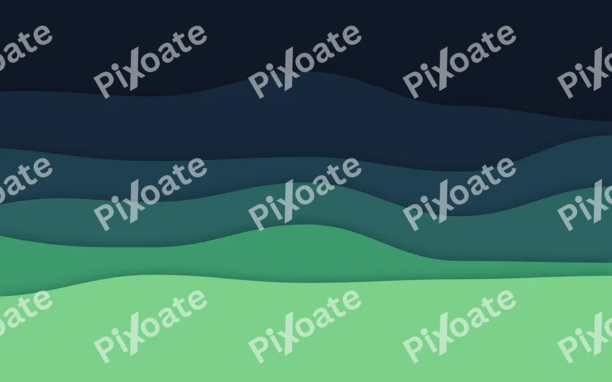 Aurora Papercut — dark blue, teal and green papercut background