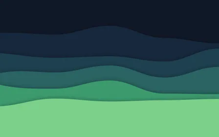 Aurora Papercut — dark blue, teal and green papercut background
