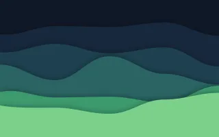 Aurora Papercut Deep — dark blue, teal and green papercut background