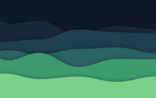 Aurora Papercut Deep II — dark blue, teal and green papercut background, variation II