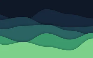 Aurora Papercut Deep III — dark blue, teal and green papercut background, variation III
