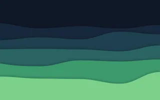 Aurora Papercut III — dark blue, teal and green papercut background, variation III