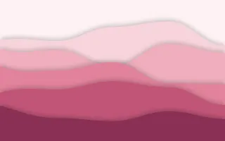 Blush Ribbon Deep II — light red and pink papercut background, variation II