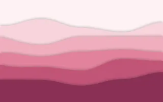 Blush Ribbon II — light red and pink papercut background, variation II